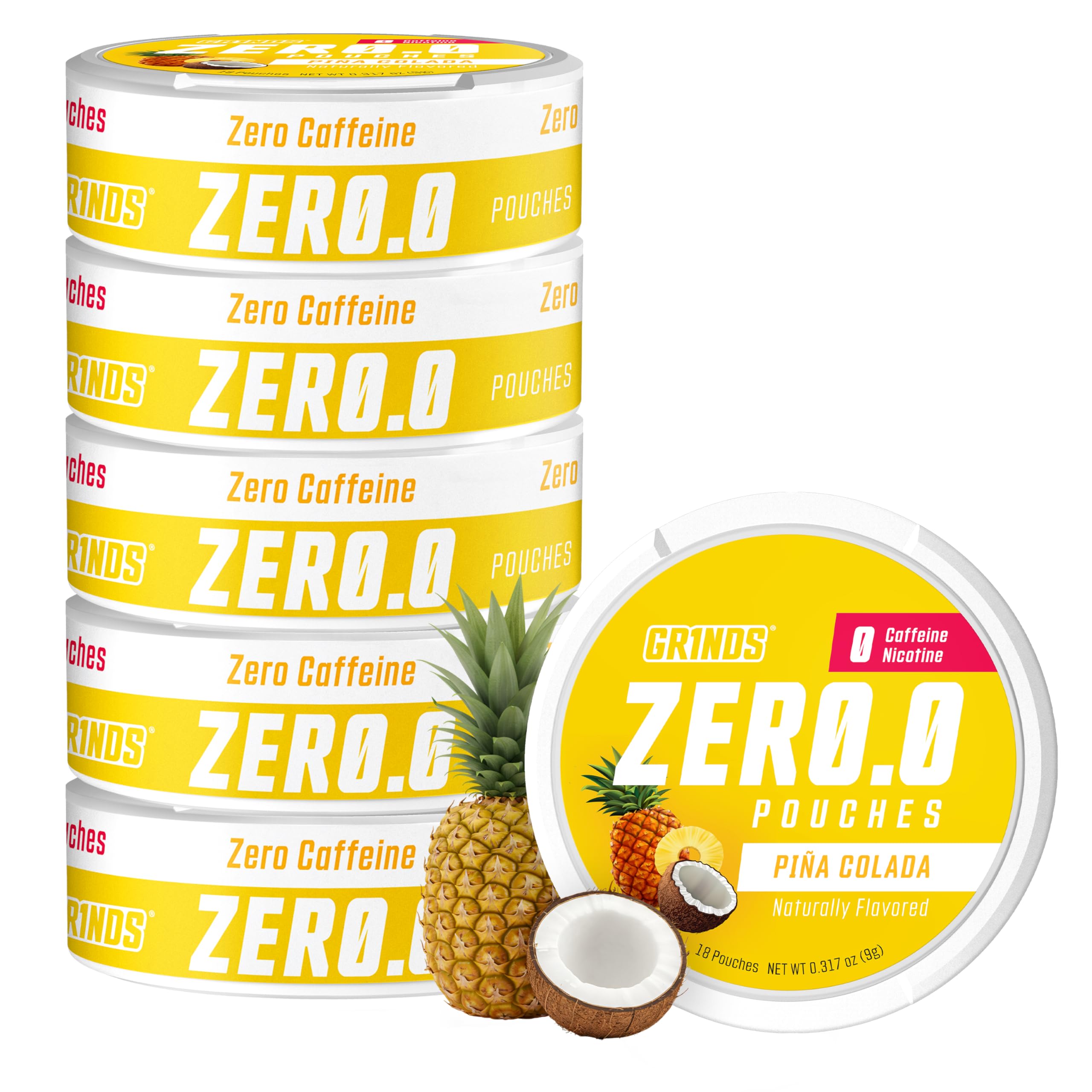 Amazon.com: GRINDS ZERØ.Ø Piña Colada Pouches | Nicotine-Free